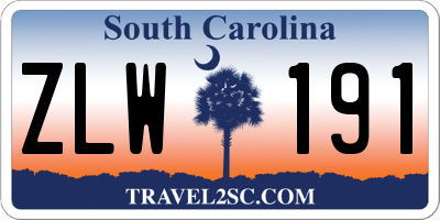 SC license plate ZLW191