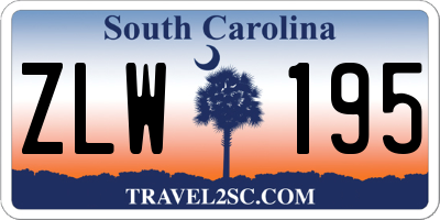 SC license plate ZLW195