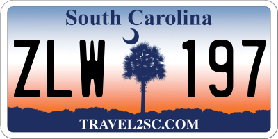 SC license plate ZLW197