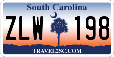 SC license plate ZLW198