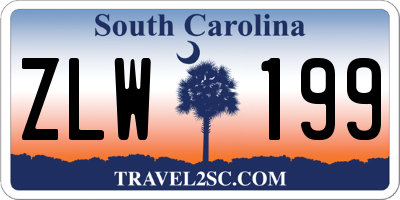 SC license plate ZLW199