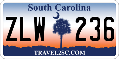 SC license plate ZLW236
