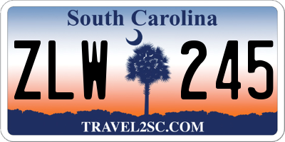 SC license plate ZLW245