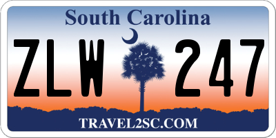 SC license plate ZLW247