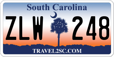 SC license plate ZLW248