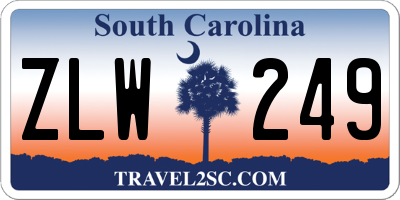 SC license plate ZLW249