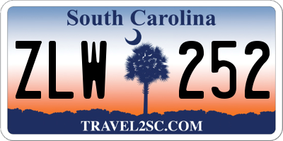 SC license plate ZLW252