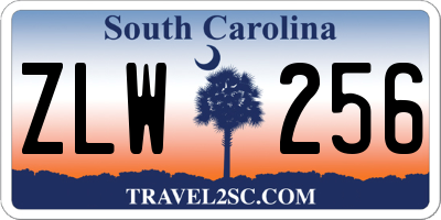 SC license plate ZLW256