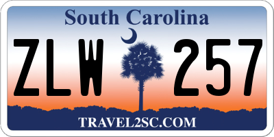 SC license plate ZLW257