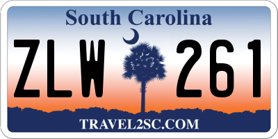SC license plate ZLW261