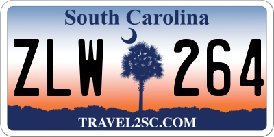 SC license plate ZLW264