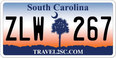 SC license plate ZLW267