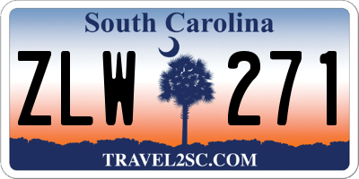 SC license plate ZLW271