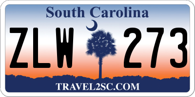 SC license plate ZLW273
