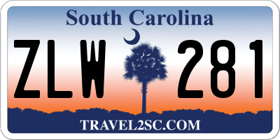 SC license plate ZLW281