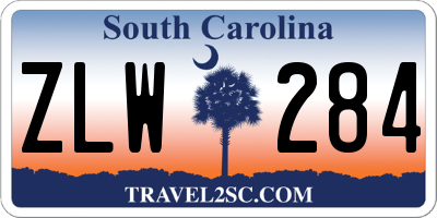 SC license plate ZLW284