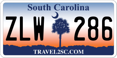 SC license plate ZLW286