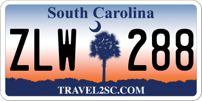 SC license plate ZLW288