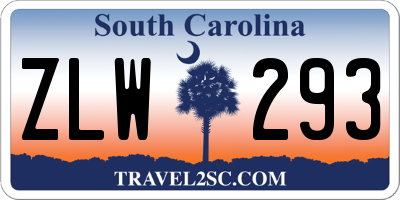 SC license plate ZLW293