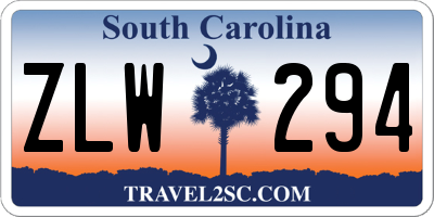 SC license plate ZLW294