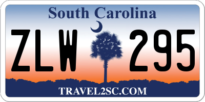 SC license plate ZLW295