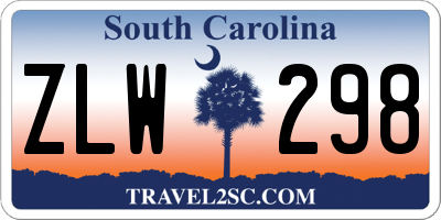 SC license plate ZLW298