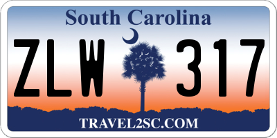 SC license plate ZLW317