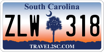 SC license plate ZLW318