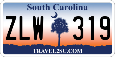 SC license plate ZLW319