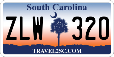 SC license plate ZLW320