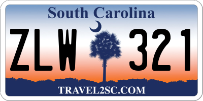 SC license plate ZLW321