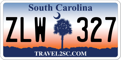 SC license plate ZLW327