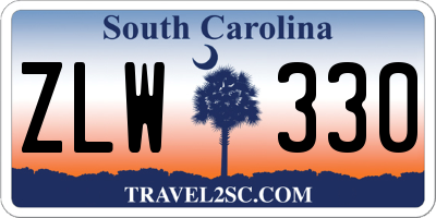 SC license plate ZLW330