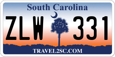 SC license plate ZLW331
