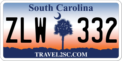 SC license plate ZLW332