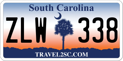 SC license plate ZLW338