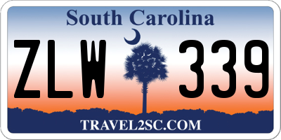 SC license plate ZLW339