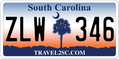 SC license plate ZLW346