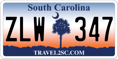 SC license plate ZLW347