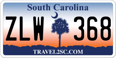 SC license plate ZLW368