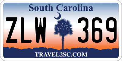 SC license plate ZLW369