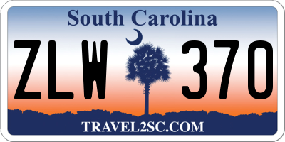 SC license plate ZLW370