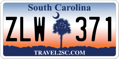 SC license plate ZLW371