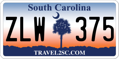 SC license plate ZLW375