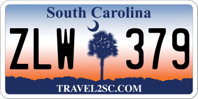SC license plate ZLW379