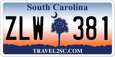 SC license plate ZLW381