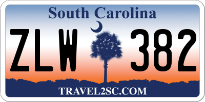 SC license plate ZLW382