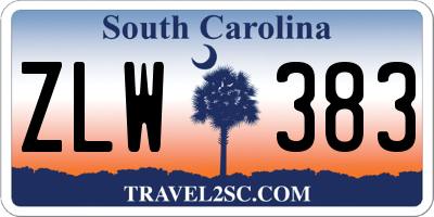 SC license plate ZLW383