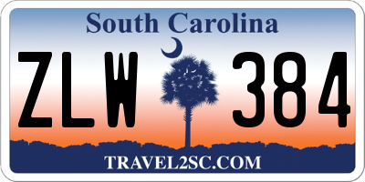 SC license plate ZLW384