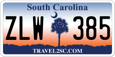 SC license plate ZLW385